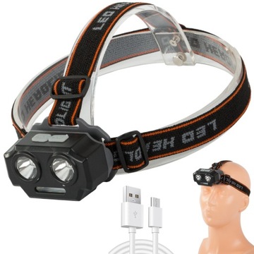 LATARKA CZOŁOWA CZOŁÓWKA LED XHP30 SMD AKUMUALTOR