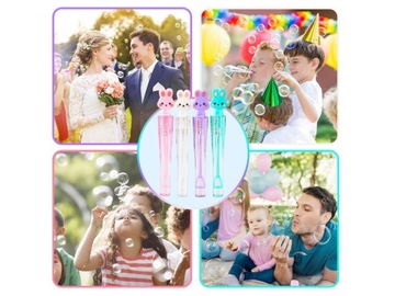 Гелевые мыльные пузыри, набор из 24 штук, милые разноцветные кролики ZA4956