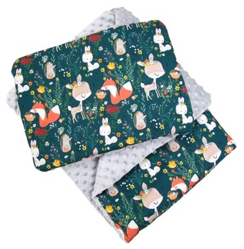 Kocyk MINKY + Podusia __ 50x75 __ Bawełna PREMIUM