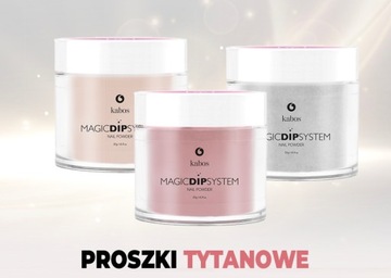 Kabos Magic Dip System Nail Powder Титановый порошок 20 г 48 Молочная лаванда