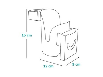 УНИВЕРСАЛЬНЫЙ ДЕРЖАТЕЛЬ ДЛЯ КРУЖКИ, БУТЫЛКИ, ТЕЛЕФОНА 3в1 LIONELO OVE В КОЛЯСКЕ