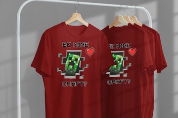 ФУТБОЛКА НА ДЕНЬ ВАЛЕНТИНА MINECRAFT BE MINE CRAFT ФУТБОЛКА 140 ПОДАРОЧНОЕ КАЧЕСТВО