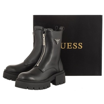 Buty Botki Damskie Guess Leila Black FL8ILA Czarne