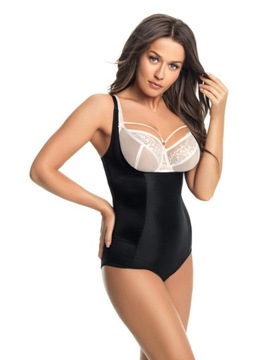 Body modelujące pod biust na ramiączkach SANREMO K148 Gorsenia czarne 3XL