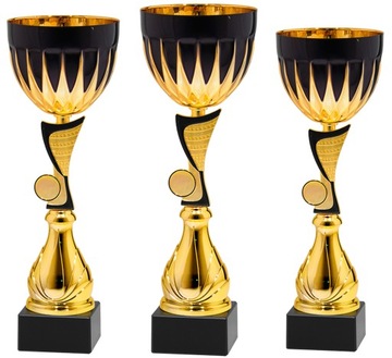 Komplet zestaw PUCHARÓW nagroda turniej konkurs zawody + NADRUK 25-29 cm