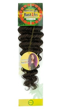 RastAfri Loki JAMAICAN afroloki włosy syntetyczne loczki do wplotu brąz 4