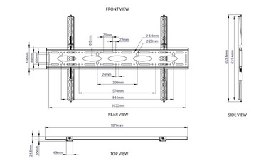 Плоский настенный кронштейн B-Tech