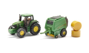 Siku Super: Series 16 - трактор John Deere с пресс-подборщиком
