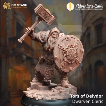 Фигурка гнома Tors of Delvdor 12k + база для ролевой игры DND D&D 3D Printing