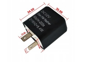 СВЕТОДИОДНЫЙ ПРЕРЫВАТЕЛЬ СИГНАЛА ПОВОРОТА 12В 2X21Вт+3,4Вт