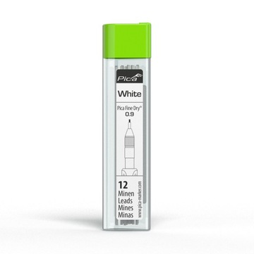 PICA FINE DRY 7032 Wkłady H 0,9mm do ołówka BIAŁE 12 sztuk