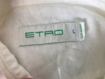 ETRO - świetna -100% LEN- koszula LATO - M/L -