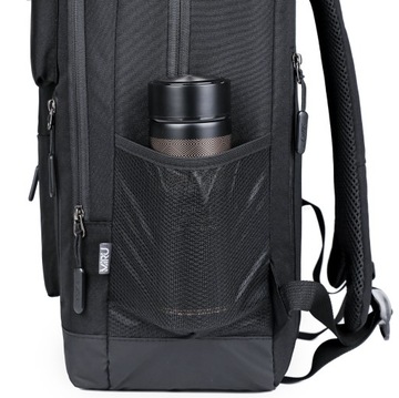 БОЛЬШОЙ ЧЕРНЫЙ РЮКЗАК ДЛЯ НОУТБУКА С USB-ПОРТОМ ВОДОНЕПРОНИЦАЕМЫЙ РЮКЗАК