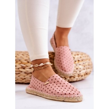 Różowe Tkanina Buty Espadryle Big Star r.36