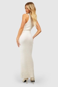 Boohoo pxi MAXI STÓJKA OŁÓWKOWA FLUFFY SUKIENKA NG2 M