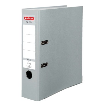 Segregator A4/80mm HERLITZ popielaty Q.FILE
