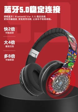 Светящиеся Bluetooth-наушники Беспроводные наушники-вкладыши Graffiti