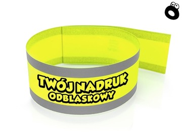 Светоотражающая повязка + ваш собственный логотип.