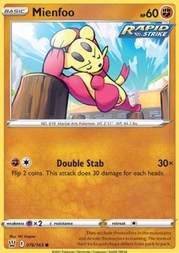Karta Pokemon Mienfoo (BST 76)