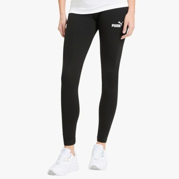 Legginsy Damskie Puma Getry Bawełniane Sportowe Czarne r. XXS