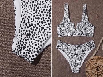 C011D18 KOMPLET BIKINI GÓRA DÓŁ PRINT MONO SHEIN S