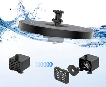 PŁYWAJĄCA FONTANNA SOLARNA OGRODOWA POMPA WODY DO OCZKA WODNEGO STAWU