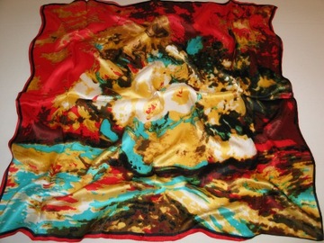 Apaszka Chusta Jedwabna 100% JEDWAB NATURALNY SILK Vincent Van Gogh