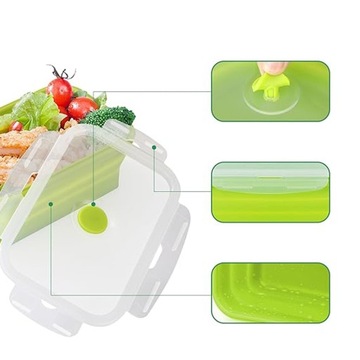 ЛАНЧ-БОКС СКЛАДНОЙ ЛАНЧ-БОКС ЕДА-ПИЩЕВОЙ СИЛИКОН 4 РАЗМЕРА 8ШТ.