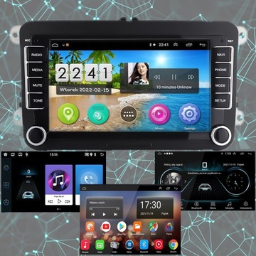 НАВИГАЦИЯ 2DIN РАДИО 7 VW SEAT SKODA PASSAT GOLF LEON OCTAVIA LEON ANDROID