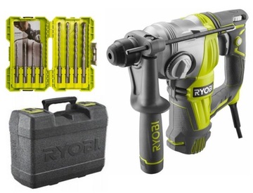 Młotowiertarka Ryobi RSDS800-K + ZESTAW WIERTEŁ SDS-PLUS 8CZ. RYOBI