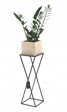 Nowoczesny Kwietnik Metalowy Stojak 70cm szary