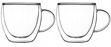 FILIŻANKA szklanka na kawę herbatę 2 x 250 ml