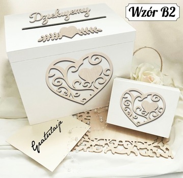 Белая коробка и коробка для свадебного банкета, набор обручальных колец и конверты.