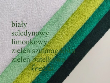 pelerynka pareo kosmetyczne LAMOWANE peniuar M/L dzianina frotte