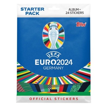 Topps EURO 2024 GERMANY STICKER ZESTAW STARTOWY ALBUM + 24 NAKLEJKI