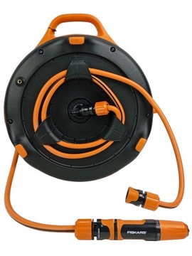 Fiskars 1020436 Садовый шланг на катушке S, 9 мм (3/8 дюйма), катушка 15 м Соединители