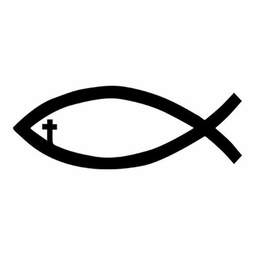 Czarny 2 szt Fristian Cross Naklejka Okno samochod