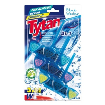 Zawieszka barwiąca wodę Tytan Blue Water Ocean, Eukaliptus, Limonka 3x40g
