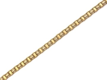 Bransoletka złota damska 585 taśma z ruchomych elementów 4.82g dł.18cm 14k