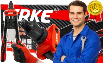 NITOWNICA RĘCZNA DO NITÓW NITY DŹWIGNIOWA 5 KOŃCÓWEK DO NITOWANIA SOLIDNA!!