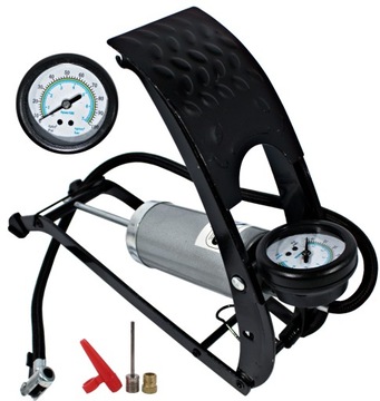 МОЩНЫЙ УНИВЕРСАЛЬНЫЙ ВЕЛОСИПЕДНЫЙ НОЖНОЙ НАСОС TUV GS НАКОНЕЧНИК МАНОМЕТР ОДОБРЕН