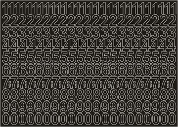 Cyfry samoprzylepne 2cm 276 znaków wybór kolorów