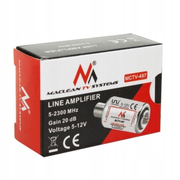 Антенный усилитель DVB-T 5 В 12 В 20 дБ 5–2300 МГц