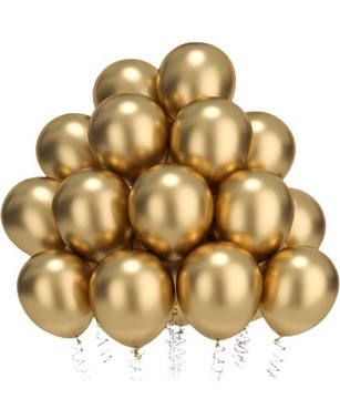 BALONY ZŁOTE OKRĄGŁE DUŻE WESELE URODZINY PRZYJĘCIE ŚLUB 25 SZT