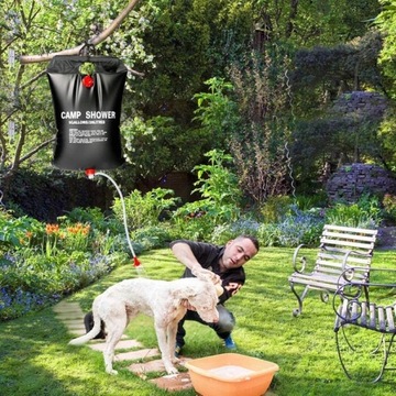 Туристический душ для кемпинга, мобильный солнечный душ, 20 л + аксессуары