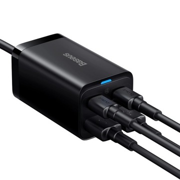 Зарядное устройство BASEUS GaN3 PRO 65 Вт 2x USB-C 2xUSB-A PD QC4 + кабель USB-C