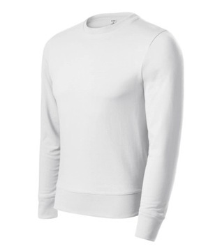 Męska bluza o prostym kroju bez kaptura Model ZERO biała roz. 2XL