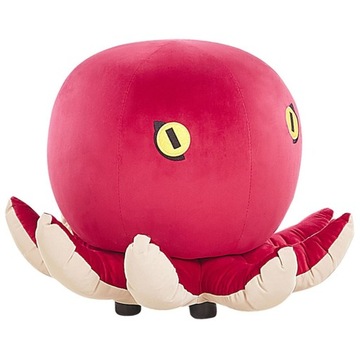 Pufa zwierzak welurowa czerwona OCTOPUS
