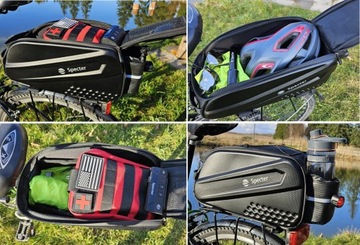 Большая сумка на багажник велосипеда 14л, светоотражатели SPECTER, водонепроницаемая