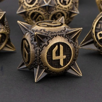 НАБОР «УТРЕННЯЯ ЗВЕЗДА» ИЗ 7 МЕТАЛЛИЧЕСКИХ КУБИКОВ ДЛЯ РПГ